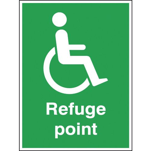 400X300MM REFUGE POINT - POST MOUNTED ALUMINIUM