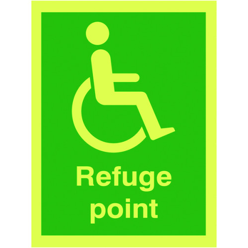 400X300MM REFUGE POINT - NITE GLO SELF ADHESIVE