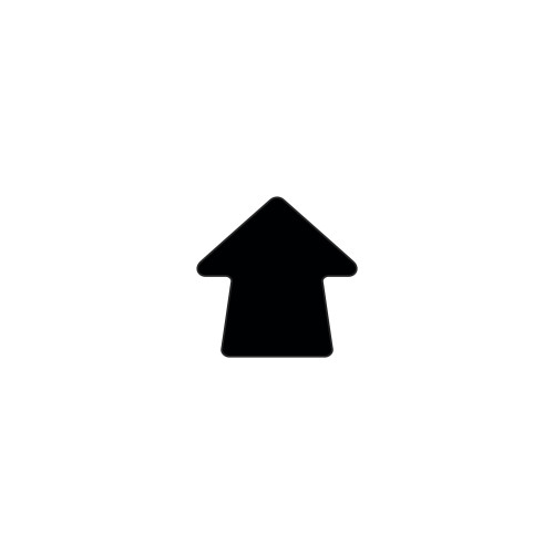 FLOOR SIGNALS - ARROW - H.90 X W.90 - PACK OF 100 - BLACK