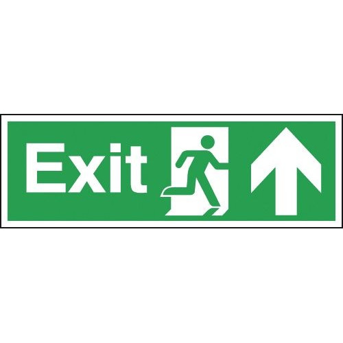 150X450MM EXIT RUNNING MAN ARROW UP - RIGID