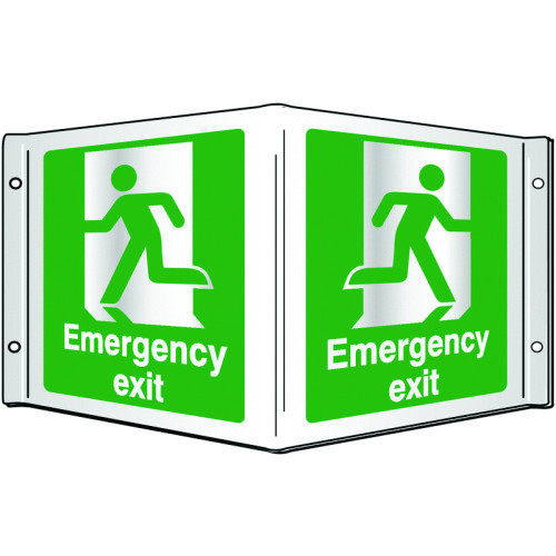 EMERGENCY EXIT PROJECTING 3D SIGN