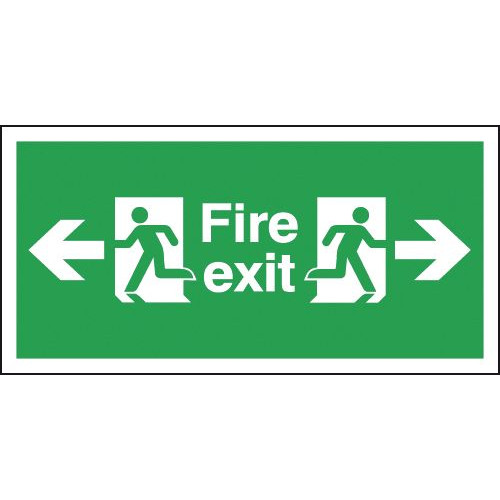 150X300MM FIRE EXIT ARROW LEFT & RIGHT - RIGID