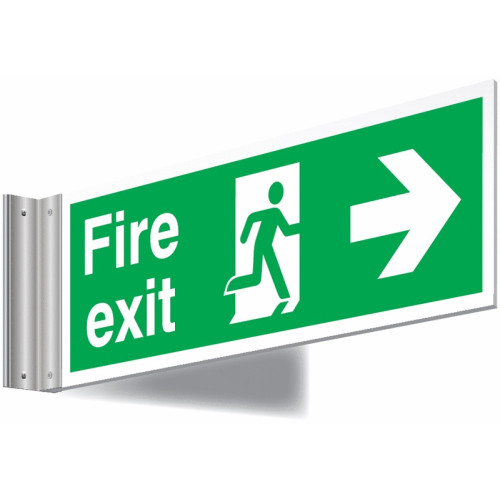 150X450MM FIRE EXIT RIGHT SIGN - T BAR