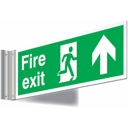 150X450MM FIRE EXIT UP SIGN - T BAR