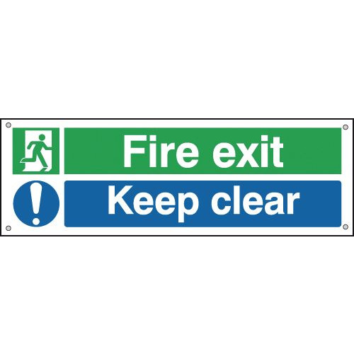 FIRE EXIT KEEP CLEAR - ALUMINUM