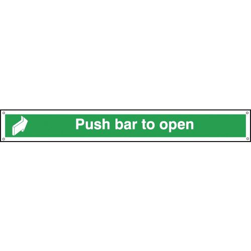 PUSH BAR TO OPEN - ALUMINIUM