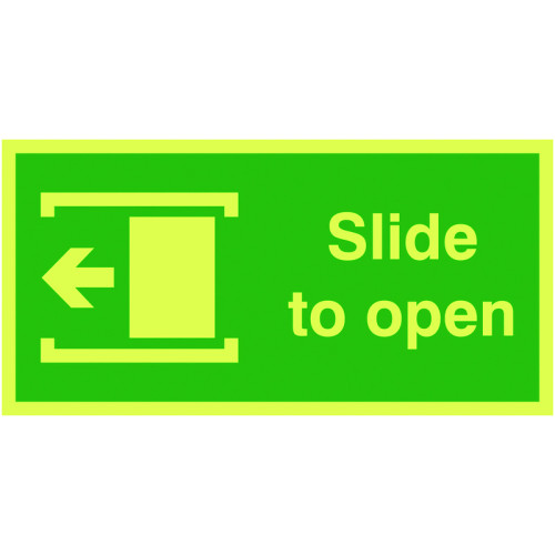 100X200MM SLIDE TO OPEN LEFT - NITE GLO RIGID