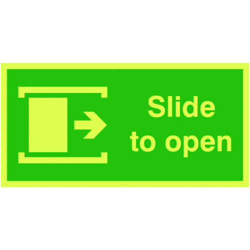 100X200MM SLIDE TO OPEN RIGHT - NITE GLO RIGID