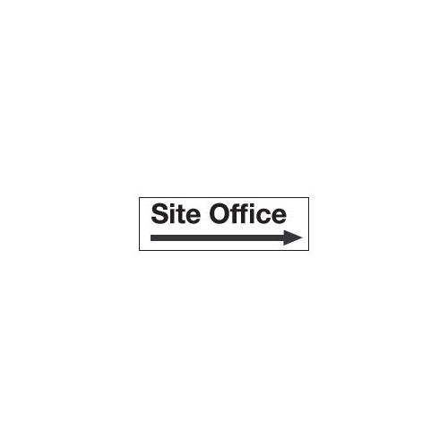 SITE OFFICE ARROW RIGHT - STANCHION SIGN