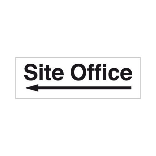 SITE OFFICE ARROW LEFT - STANCHION SIGN