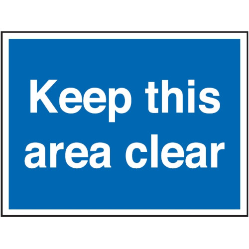 300X400MM KEEP THIS AREA CLEAR - RIGID