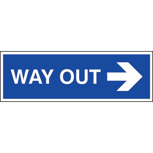 WAY OUT ARROW RIGHT