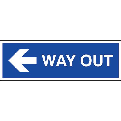 WAY OUT ARROW LEFT