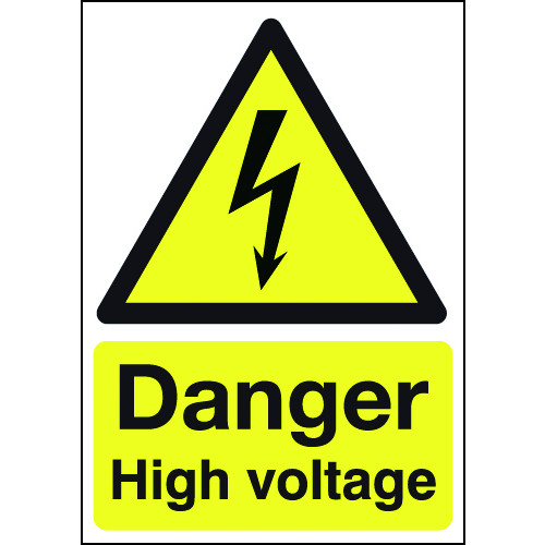 420X297MM DANGER HIGH VOLTAGE - RIGID