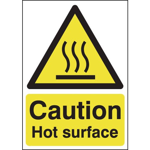 297X210MM CAUTION HOT SURFACE - RIGID