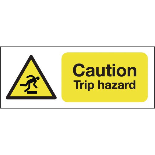 100X250MM CAUTION TRIP HAZARD - RIGID