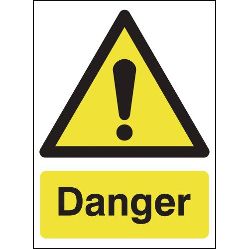 297X210MM DANGER - RIGID