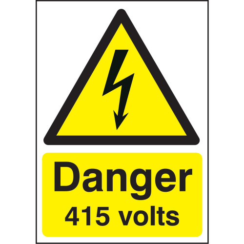 210X148MM DANGER 415 VOLTS - RIGID