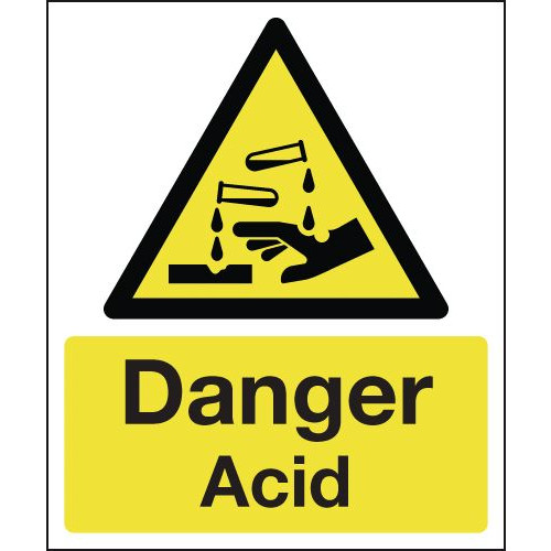 210X148MM DANGER ACID - RIGID