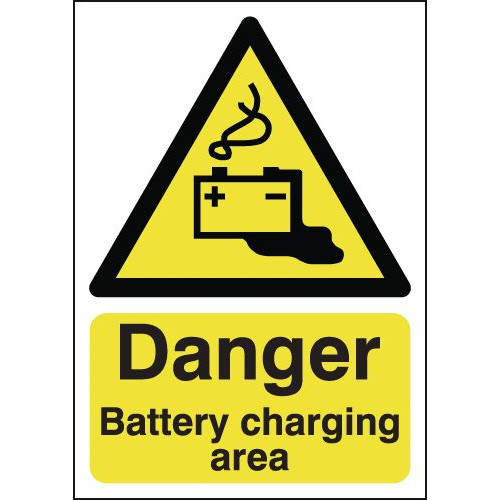 210X148MM DANGER BATTERY CHARGING AREA - RIGID