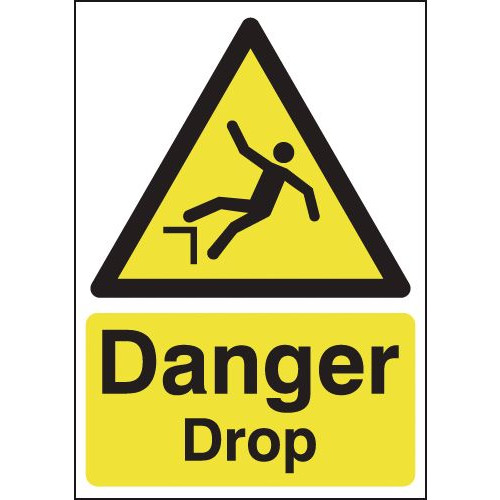210X148MM DANGER DROP - RIGID