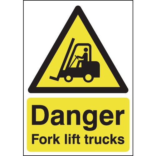 210X148MM DANGER FORKLIFT TRUCKS - RIGID