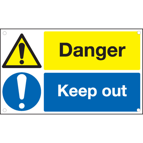 300X500MM DANGER KEEP OUT - RIGID