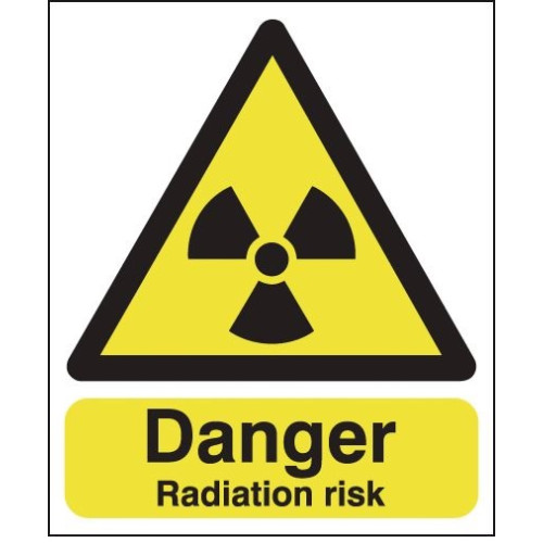 210X148MM DANGER RADIATION RISK - RIGID