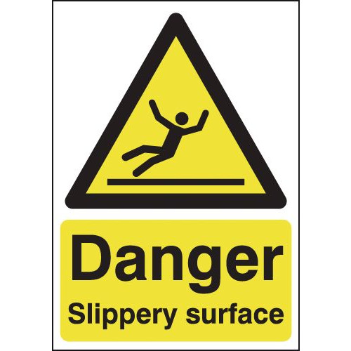 210X148MM DANGER SLIPPERY SURFACE - RIGID