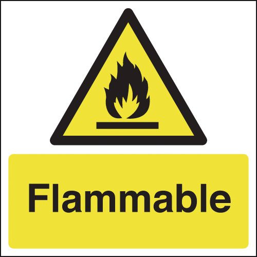 150X150MM FLAMMABLE - RIGID