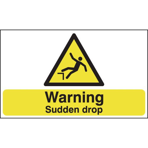 150X300MM WARNING SUDDEN DROP - RIGID