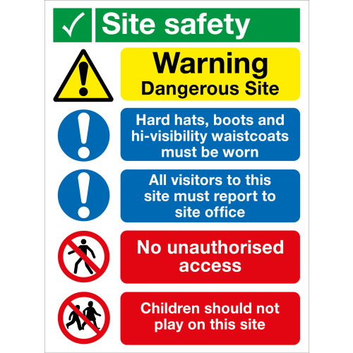 400X300MM SITE SAFETY NO CHILDREN SITE SAFETY BOARD