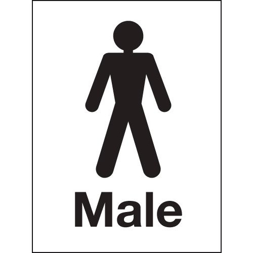200X150MM MALE WASHROOM SIGN - RIGID
