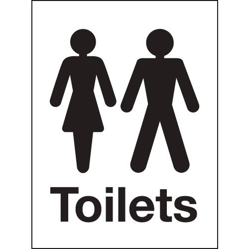 200X150MM MALE AND FEMALE WASHROOM SIGN - RIGID