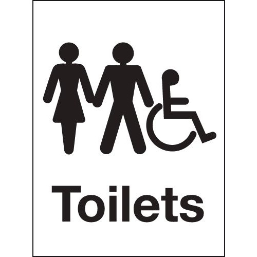 200X150MM MALE, FEMALE AND DISABLED TOILETS - SELF ADHESIVE