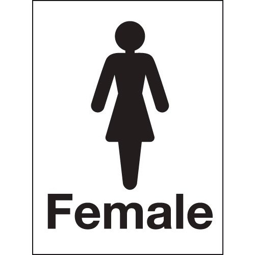 200X150MM FEMALE WASHROOM SIGN - RIGID