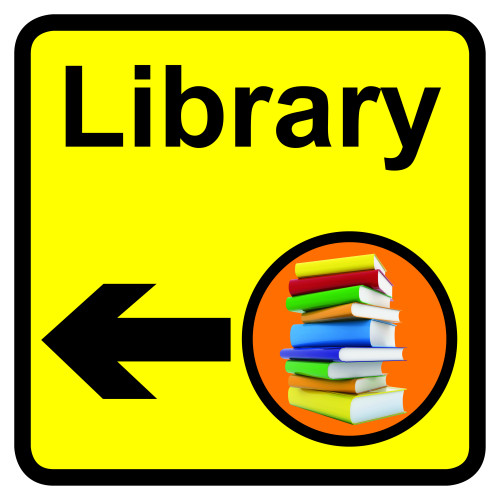 LIBRARY DEMENTIA SIGN ARROW LEFT