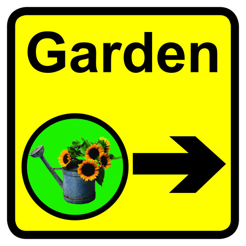 GARDEN DEMENTIA SIGN ARROW RIGHT