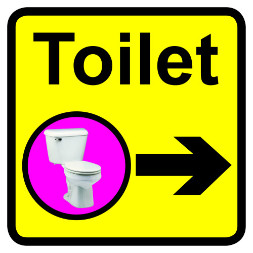 TOILET DEMENTIA SIGN ARROW RIGHT