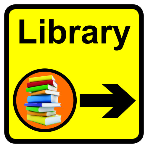 LIBRARY DEMENTIA SIGN ARROW RIGHT