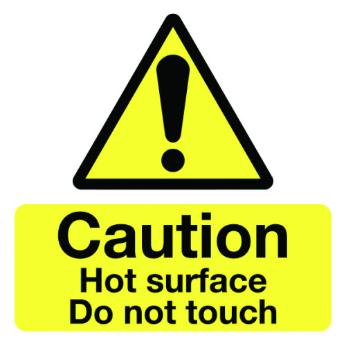 CAUTION HOT SURFACE DO NOT TOUCH - LABELS (PK/10)