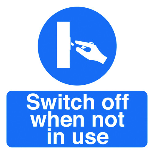 SWITCH OFF WHEN NOT IN USE - LABELS (PK/10)