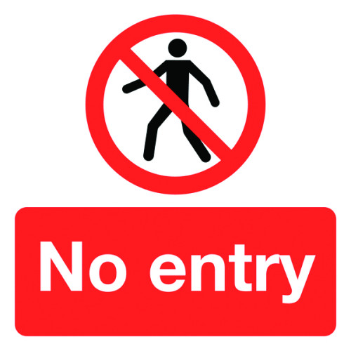 NO ENTRY - LABELS (PK/10)