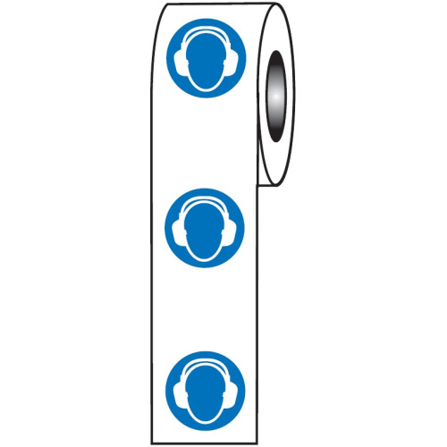 EAR PROTECTION SYMBOL - LABELS (ROLL/250)