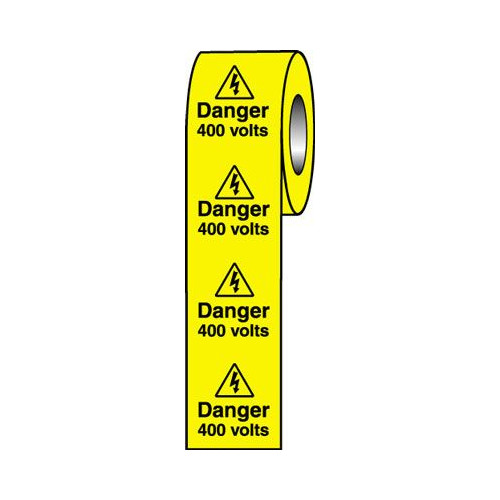 DANGER 400 VOLTS - LABELS (ROLL/250)