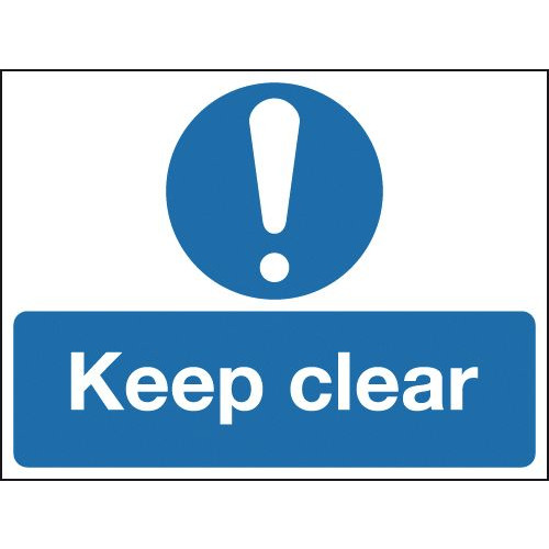 KEEP CLEAR - STANCHION SIGN