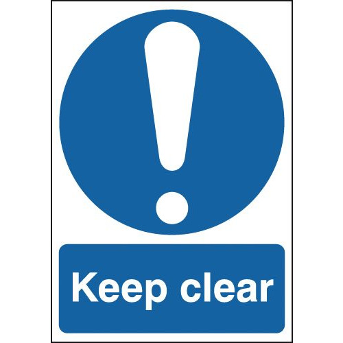 210X148MM KEEP CLEAR - SELF ADHESIVE