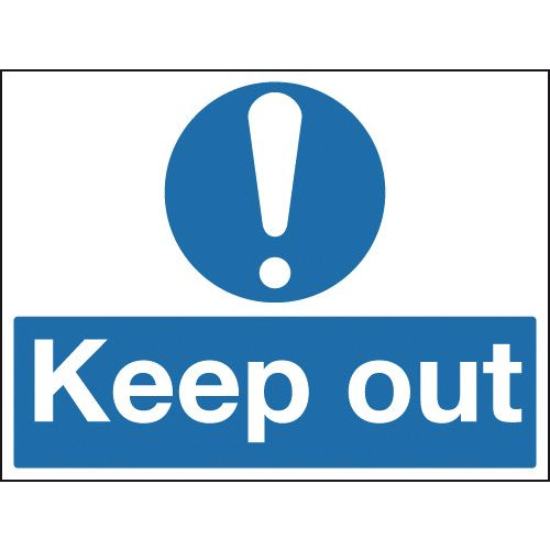 KEEP OUT - STANCHION SIGN