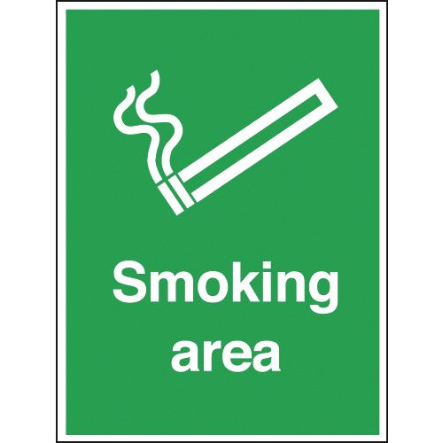 400X300MM SMOKING AREA - POST MOUNTED ALUMINIUM