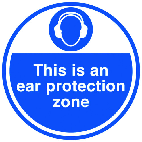 THIS IS AN EAR PROTECTION ZONE - ANTI-SLIP